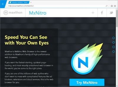 Maxthon Nitro Web Browser