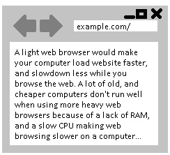 Light Web Browsers Windows Linux