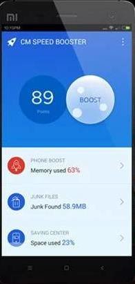 CM Speed Booster App for Google Android smartphones and tablets